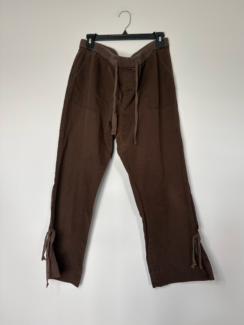 Old Navy Brown Cargo Style Pants Low Rise Wide Leg Size L Fall Y2K Early 2000’s